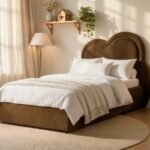 Elyna Single Upholstered Bed with Cloud Headboard
