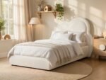 Elyna Single Upholstered Bed with Cloud Headboard - Image 3