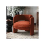 Emery Fabric Accent Chair Burnt Orange