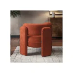 Emery Fabric Accent Chair Burnt Orange