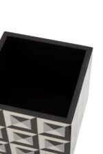 Eriskay Black Grey and White Large Square Trinket Box