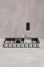 Eriskay Black Grey and White Rectangular Tray