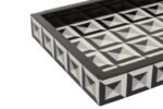 Eriskay Black Grey and White Rectangular Tray