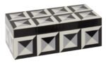 Eriskay Black Grey and White Rectangular Trinket Box