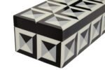 Eriskay Black Grey and White Rectangular Trinket Box