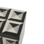 Eriskay Black Grey and White Small Square Trinket Box