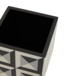Eriskay Black Grey and White Small Square Trinket Box