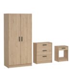 Escape Wardrobe, Chest and Nightstand in Jackson Hickory