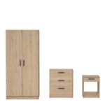 Escape Wardrobe, Chest and Nightstand in Jackson Hickory