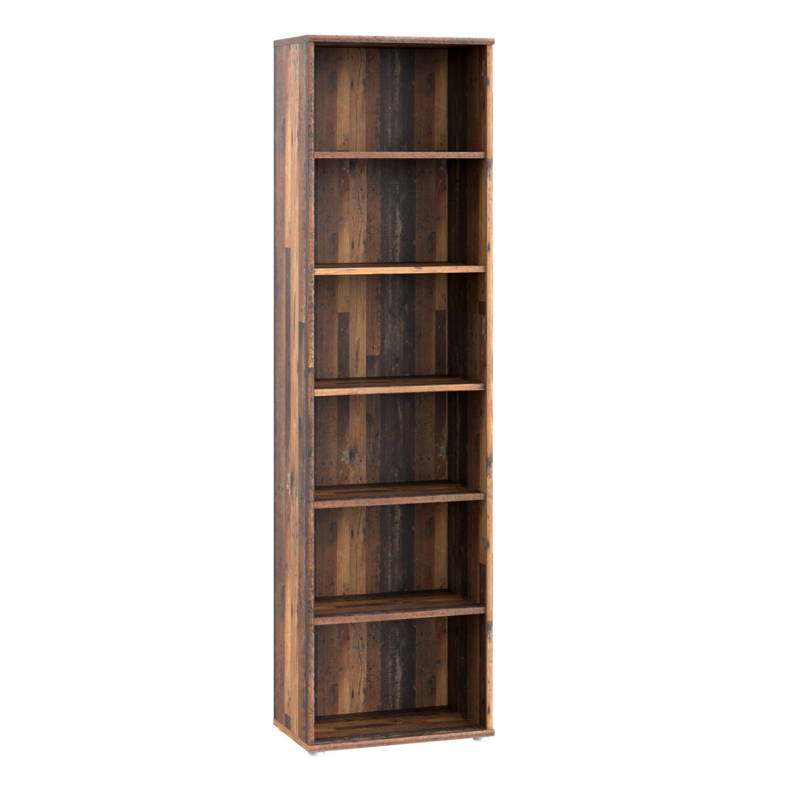 Essential Narrow 5 Shelf Bookcase in Vintage Oak Essential Narrow 5 Shelf Bookcase in Vintage Oak