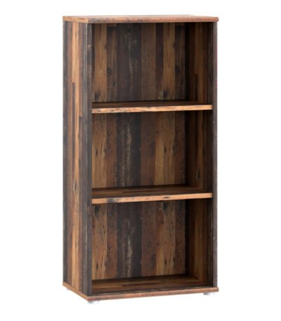 Essential Tall Narrow 2 Shelf Bookcase in Vintage Oak