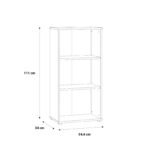 Essential Tall Narrow 2 Shelf Bookcase in Vintage Oak