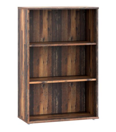Essential Tall Wide 2 Shelf Bookcase in Vintage Oak