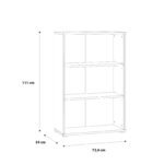 Essential Tall Wide 2 Shelf Bookcase in Vintage Oak