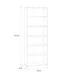 Essential Wide 5 Shelf Bookcase in Vintage Oak