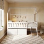 Explorer Single Mid Sleeper House Bed with Safety Rails & Toy Box