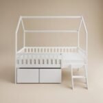 Explorer Single Mid Sleeper House Bed with Safety Rails & Toy Box - Image 3