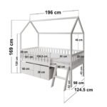 Explorer Single Mid Sleeper House Bed with Safety Rails & Toy Box - Image 6