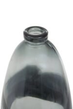 Fetlar Grey Swirl Design Large Glass Bottle Vase