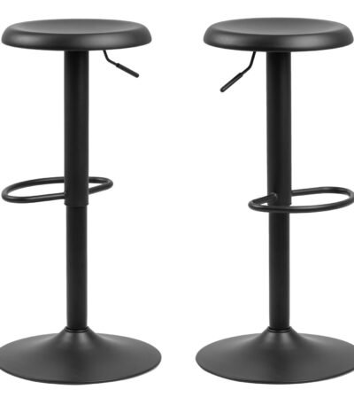 Finch Black Bar Stool without Back Set of 2
