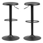 Finch Black Bar Stool without Back Set of 2