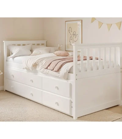 Finley Captain's Bed White