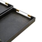 Foula Set of 2 Black Shagreen Effect Trays