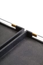 Foula Set of 2 Black Shagreen Effect Trays