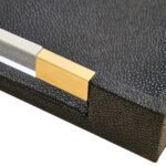 Foula Set of 2 Black Shagreen Effect Trays