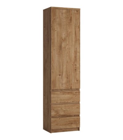 Fribo Tall Narrow 1 Door 3 Drawer Cupboard