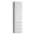 Fribo Tall Narrow 1 Door 3 Drawer Cupboard