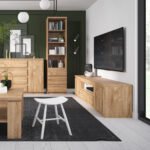 Fribo Tall Narrow 1 Door 3 Drawer Glazed Display Cabinet
