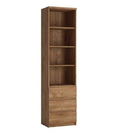 Fribo Tall Narrow 3 Drawer Bookcase