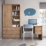 Fribo Tall Narrow 3 Drawer Bookcase