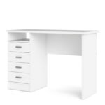 Function Plus 4 Drawer Desk in White