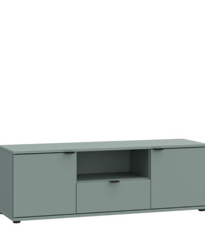 Ganymede Wide TV Unit with Open Shelf & 2 Doors in Sage Green