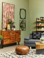 Gigha Large Wooden Black Ombre Planter