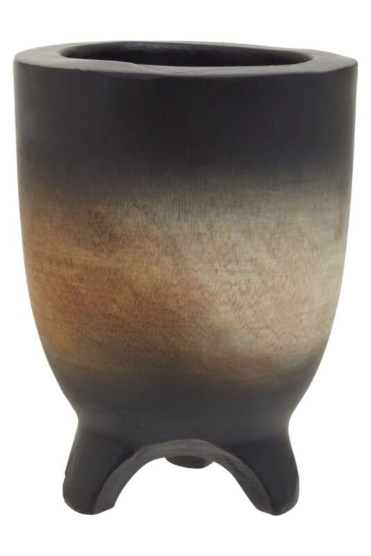 Gigha Large Wooden Black Ombre Planter