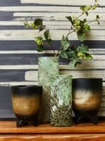 Gigha Small Wooden Black Ombre Planter