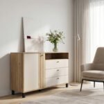 Grafton 1 Door 3 Drawer Chest In Cream and Oak