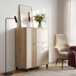 Grafton 3 Door 1 Drawer Cabinet In Cream and Oak