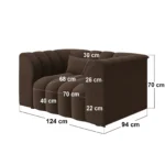 Halle Channel Tufted Loveseat with Storage Footstool