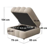 Halle Ottoman Storage Footstool