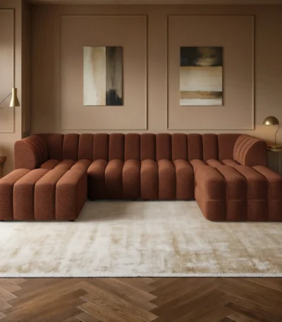 Halle U Shaped Modular Sofa with Storage