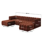 Halle U Shaped Modular Sofa with Storage