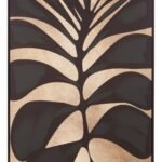 Harris Black and Gold Leaf Design Wall Art