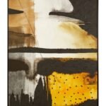 Harris Black and Ochre Abstract Wall Art