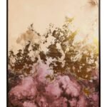Harris Cream and Mauve Abstract Wall Art with Gold Accents