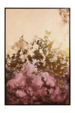 Harris Cream and Mauve Abstract Wall Art with Gold Accents