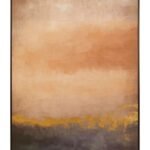 Harris Pink and Mauve Ombre Abstract Wall Art with Gold Accent